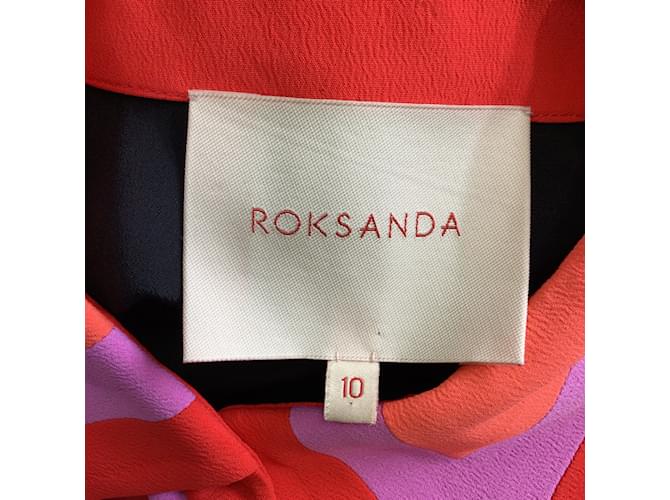 Roksanda negro / rojo / Blusa de seda de manga larga rosa  ref.1164462