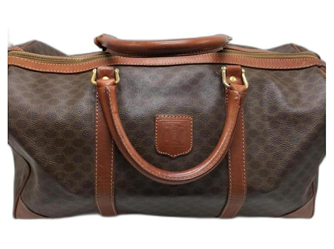 Autre Marque Travel bag Brown Black Leather  ref.1165763