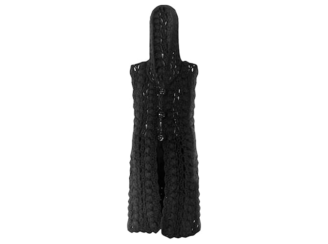 Chanel Nuevo Chaleco de cachemir con botones gigantes CC Jewel Negro Cachemira  ref.1165853
