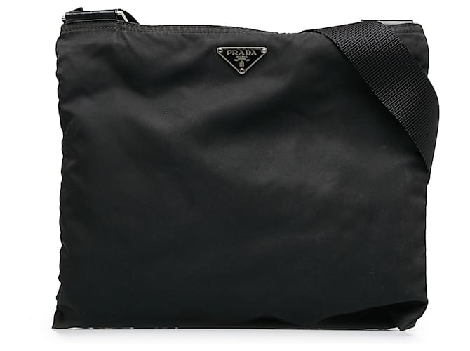 Prada Black Tessuto Crossbody Bag Nylon Cloth  ref.1161655