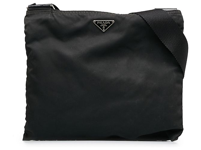 Borsa a tracolla Prada in tessuto nero