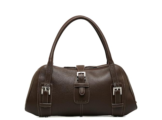 Loewe Brown Senda Handbag Dark brown Leather Pony-style calfskin  ref.1161663