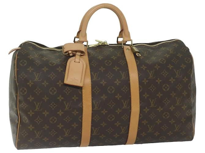 Louis Vuitton Keepall 50 Brown Cloth  ref.1164569