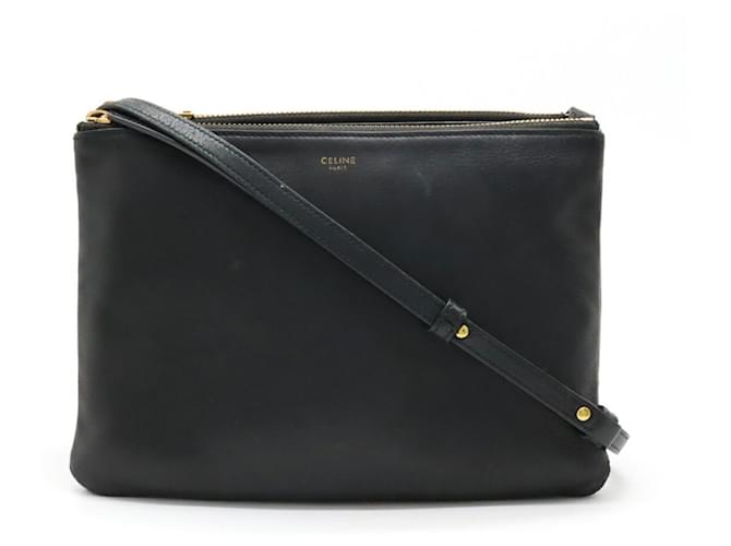 Céline Celine Schwarz Leder  ref.1164583