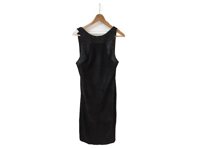LOEWE  Dresses T.fr 38 Suede Black  ref.1164628