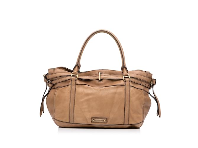 Tan Burberry Bridle Leather Tote Camel  ref.1164751