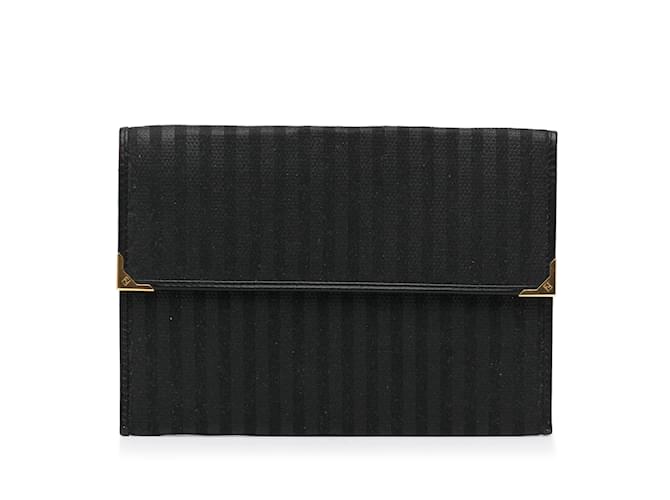 Black Fendi Striped Canvas Clutch Cloth  ref.1164759
