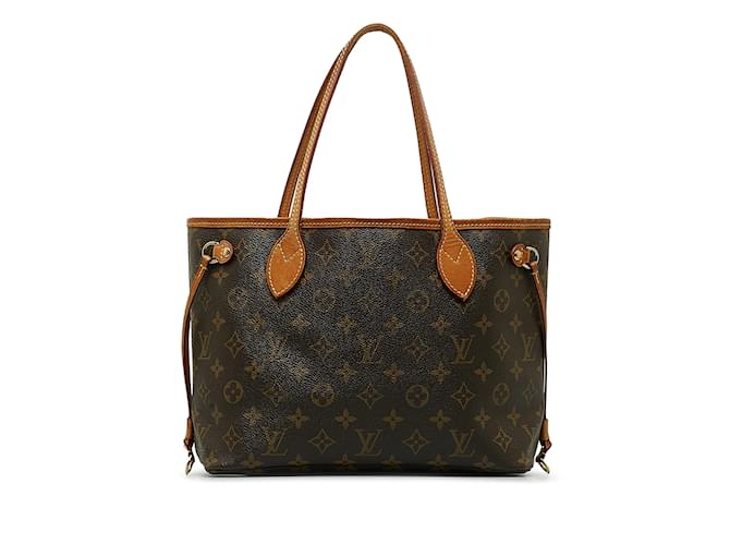 Brown Louis Vuitton Monogram Neverfull PM Tote Bag Leather  ref.1164809