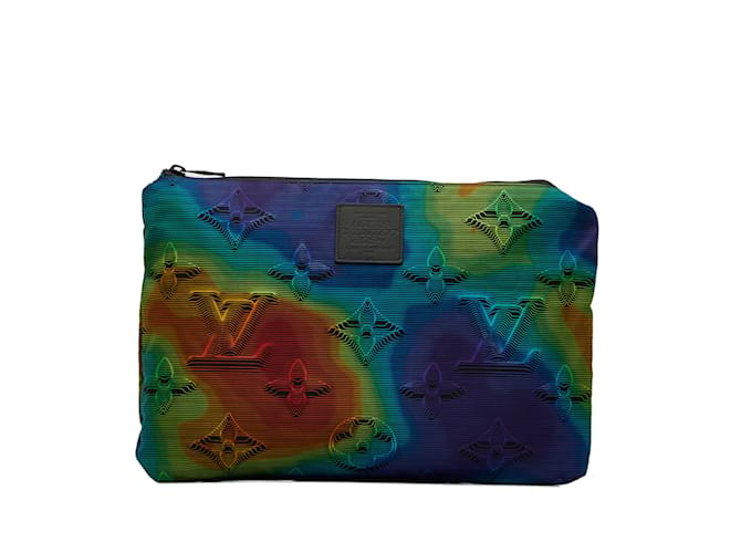 Monogramme Louis Vuitton multicolore 3D 2054 Pochette réversible Toile  ref.1164821