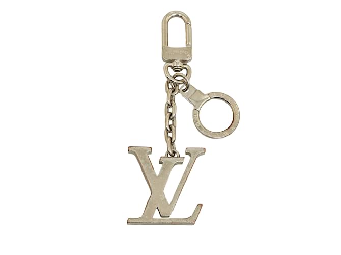 Porta-chaves prateado com iniciais Louis Vuitton LV Prata  ref.1164945