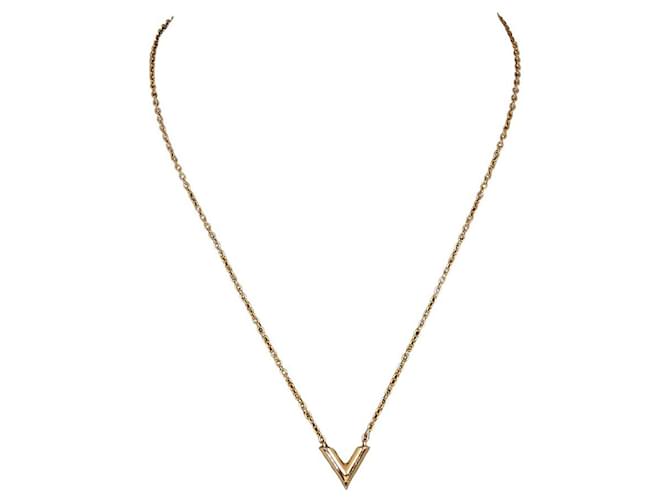 Louis Vuitton Essential V Dourado Banhado a ouro  ref.1165141