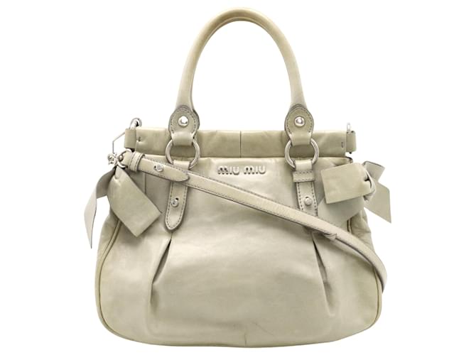 Ruban Miu Miu Cuir Gris  ref.1165396