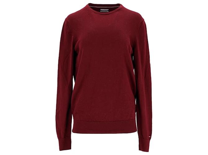 Tommy Hilfiger Mens Luxury Wool Sweater Red  ref.1165582
