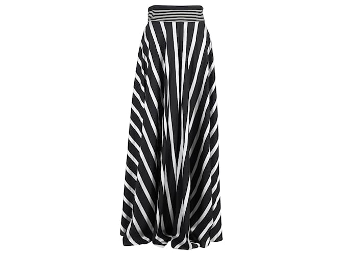 Diane Von Furstenberg Striped Maxi Skirt in Multicolor Acetate Multiple colors Cellulose fibre  ref.1165606