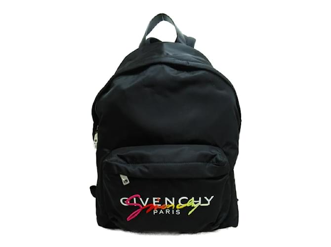 Givenchy Nylon Logo Backpack BK500JK0ye001 Black Cloth  ref.1165671
