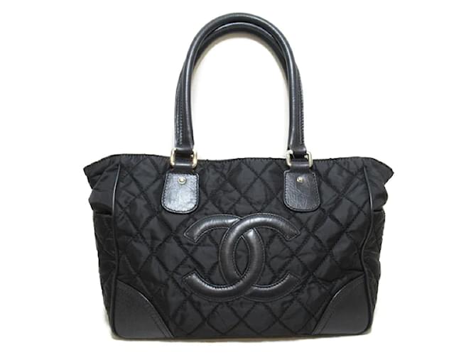 Chanel CC Matelasse New York Line Tote Bag  A33100 Black Cloth  ref.1165696