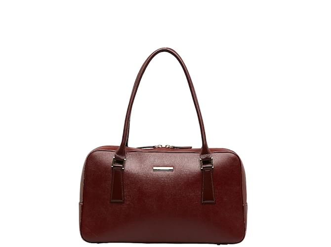 Burberry Leather Handbag Red Pony-style calfskin  ref.1165704
