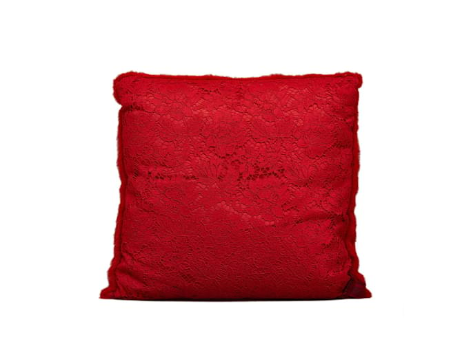 Valentino Oreiller coussin en soie Coton Rouge  ref.1165717