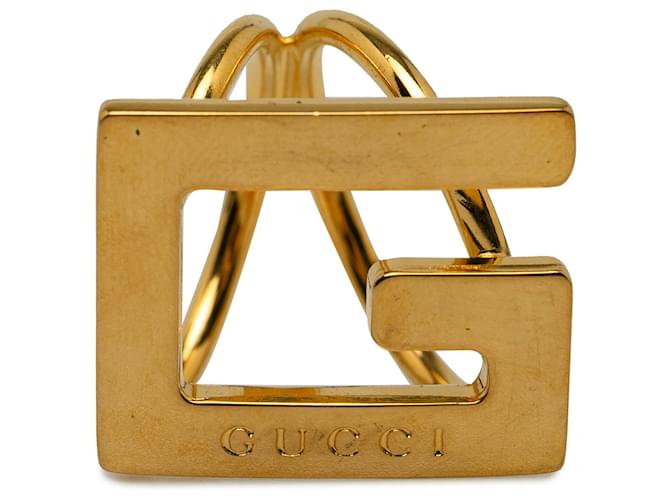 Anel de lenço Gucci Gold G Dourado Metal Banhado a ouro  ref.1165784