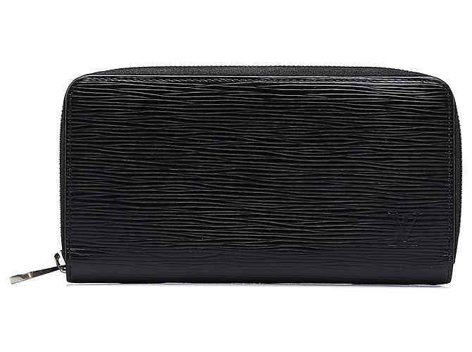 Zippy Cartera larga con cremallera negra Epi de Louis Vuitton Negro