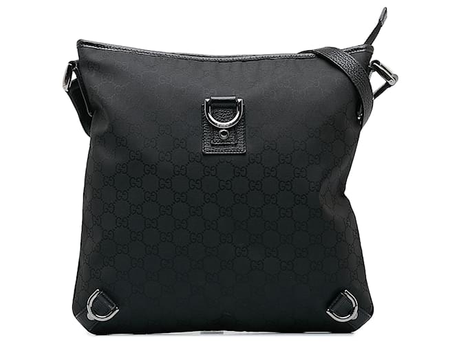 Gucci Black GG Canvas Abbey D-Ring Crossbody Bag Cloth Cloth  ref.1165805