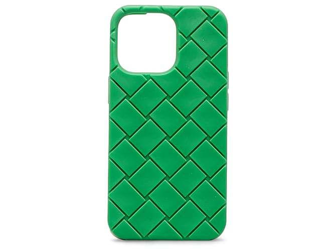 Bottega Veneta Verde Intrecciato Silicone iPhone 13 Pro Case Pano  ref.1165818