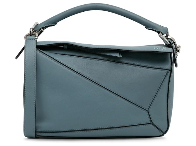 Loewe Blue Small Puzzle Bag Leather Pony-style calfskin  ref.1165825
