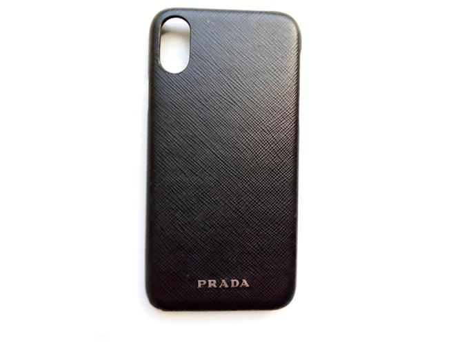 Prada I phone case 11 Noir  ref.1165846