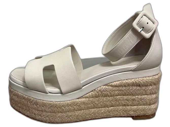 Hermès Espadrilles Aus weiß Leder