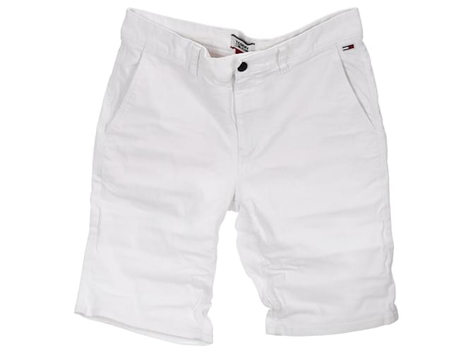 Tommy Hilfiger Herren-Shorts mit normaler Passform Weiß Baumwolle  ref.1165865