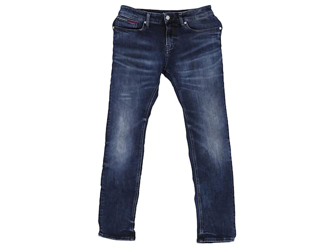 Tommy Hilfiger Jeans slim da uomo Blu Cotone  ref.1165919