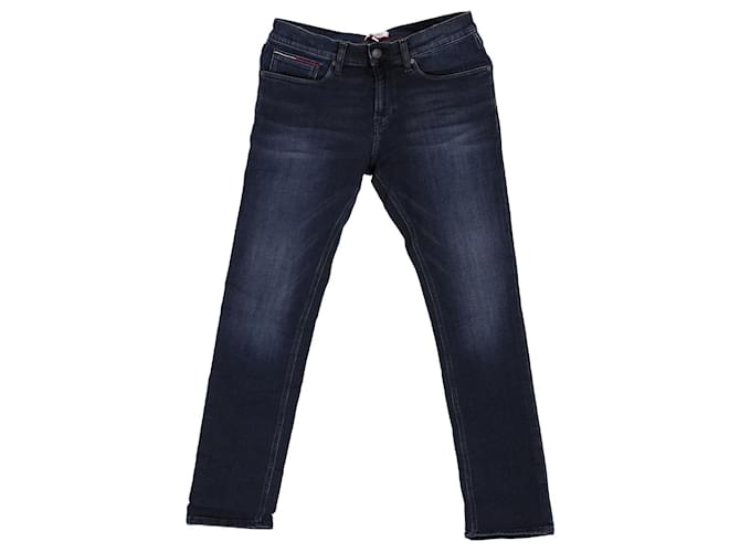 Tommy Hilfiger Calça jeans masculina Scanton desbotada slim fit Azul Algodão  ref.1165965