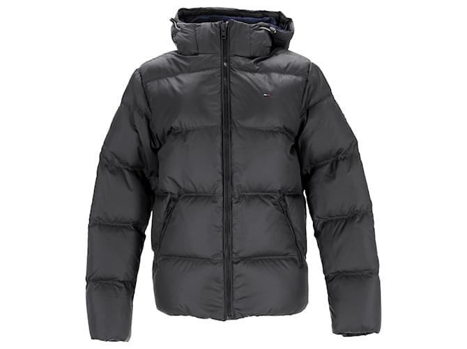 Tommy Hilfiger Mens Hooded Parka Jacket Black Polyester  ref.1166002