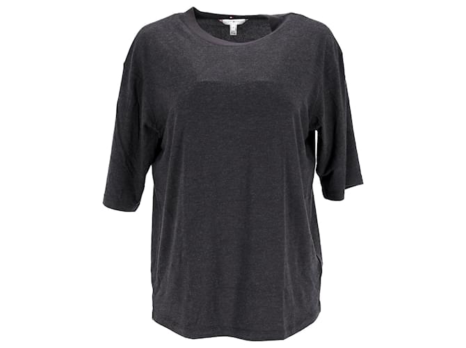 Tommy Hilfiger Womens Relaxed Fit Short Sleeve Knit Top Black Viscose Cellulose fibre  ref.1166028