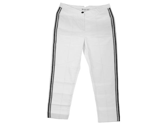 Tommy Hilfiger Pantalón chino Essential de sarga de algodón reciclado para mujer Blanco  ref.1166040