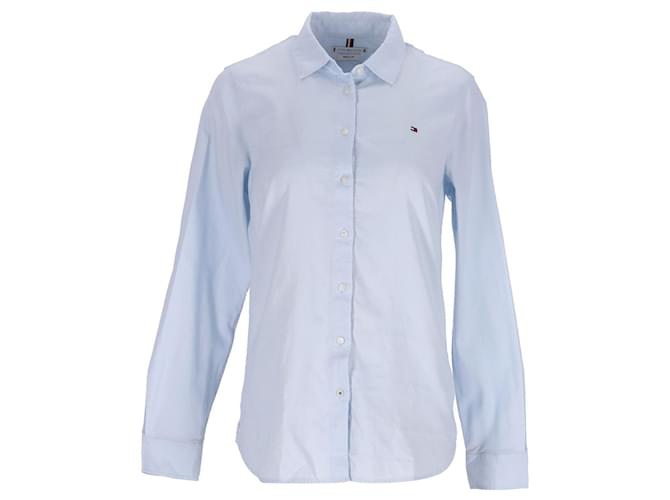Tommy Hilfiger Camicia da donna con vestibilità regolare Heritage Oxford Blu Blu chiaro Cotone  ref.1166066