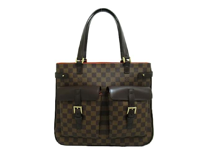 Louis Vuitton Damier Ebene Uzes Canvas Tote Bag N51128 in gutem Zustand Braun Leinwand  ref.1166141