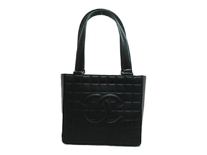 Chanel Choco Bar Leder-Einkaufstasche A17809 Schwarz  ref.1166181