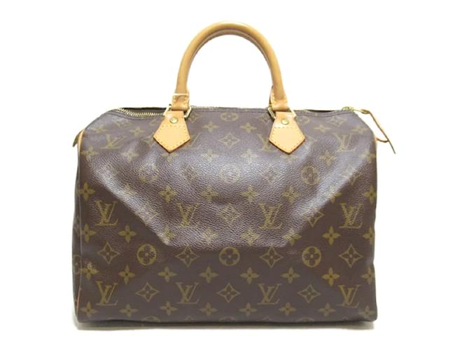 Louis Vuitton Monogram Speedy 30 M41526 Brown Cloth  ref.1166186