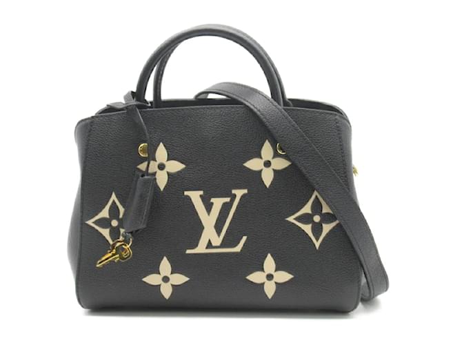 Louis Vuitton Monogram Empreinte Montaigne BB  M45778 Black Leather  ref.1166198