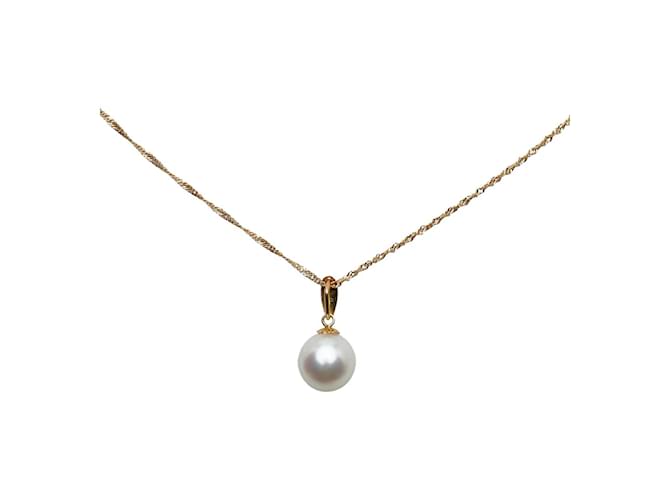 & Other Stories 18k Gold Pearl Pendant Necklace Golden Metal  ref.1166217