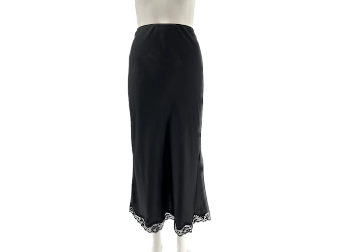 Autre Marque FROM FUTURE  Skirts T.fr 36 silk Black  ref.1166272