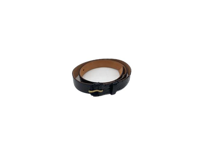 LOUIS VUITTON  Belts T.cm 80 Exotic leathers Black  ref.1166273