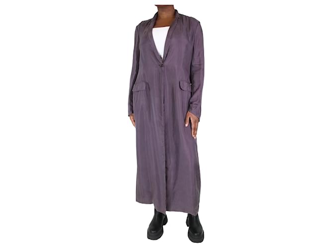 Dries Van Noten Purple silk shell coat - size UK 16  ref.1166286