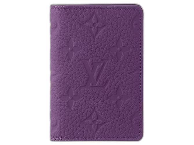 Louis Vuitton LV pocket organizer new Purple Leather  ref.1166330
