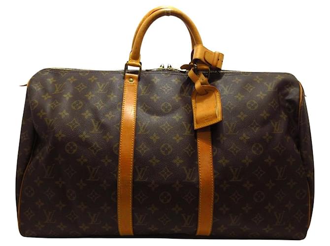 Louis Vuitton Keepall 50 Brown Cloth  ref.1166371