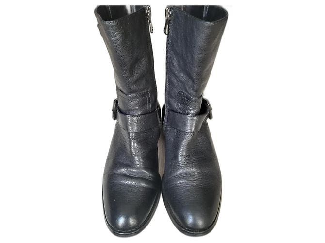 Botas Biker Bottega Veneta de piel negra Negro