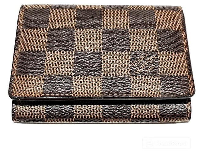 Louis Vuitton Enveloppe Carte de visite Brown Cloth  ref.1166674