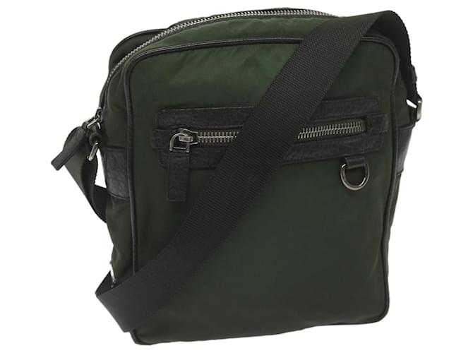PRADA Shoulder Bag Nylon Khaki Auth bs10312  ref.1166691