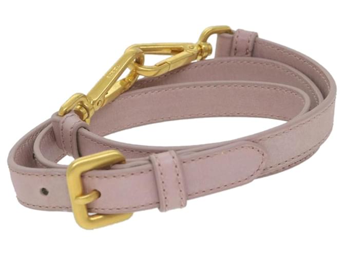 PRADA Adjustable Shoulder Strap Leather 37.8""-41.7"" Pink Auth 59268  ref.1166757